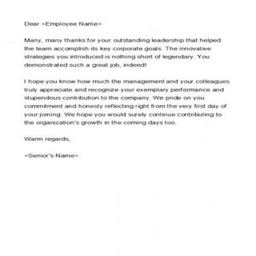 25 Editable Employee Recognition Letter Templates