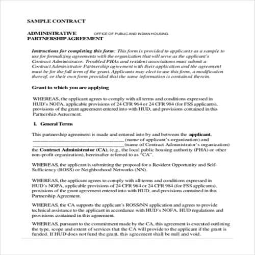 26 Free Partnership Agreement Templates